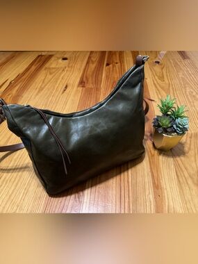 Hobo International Marley Hobo Shoulder Bag Green Leather